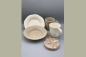 Mobile Preview: Bowl Porzellan taupe Teller Müslischale Vintage Geschirr nougat 20 cm